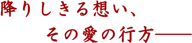 降りしきる想い、その愛の行方――