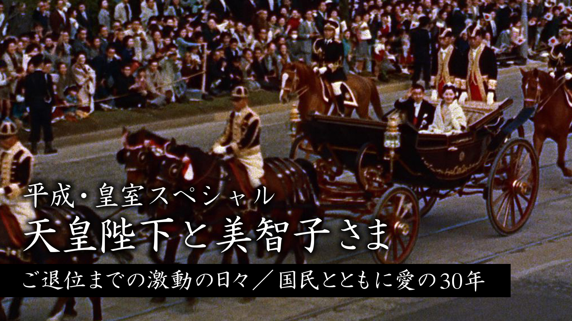 平成・皇室スペシャル　天皇陛下と美智子さま ご退位までの激動の日々／国民とともに愛の30年