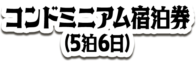 コンドミニアム宿泊券（5泊6日）